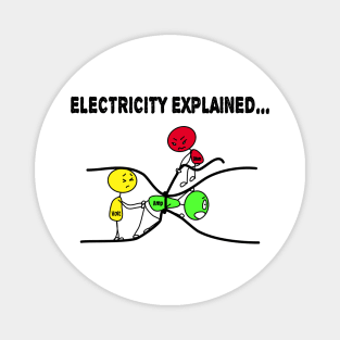 Electrician Joke Cute Gift Electricity Science Nerd Volt Comic Teacher Magnet